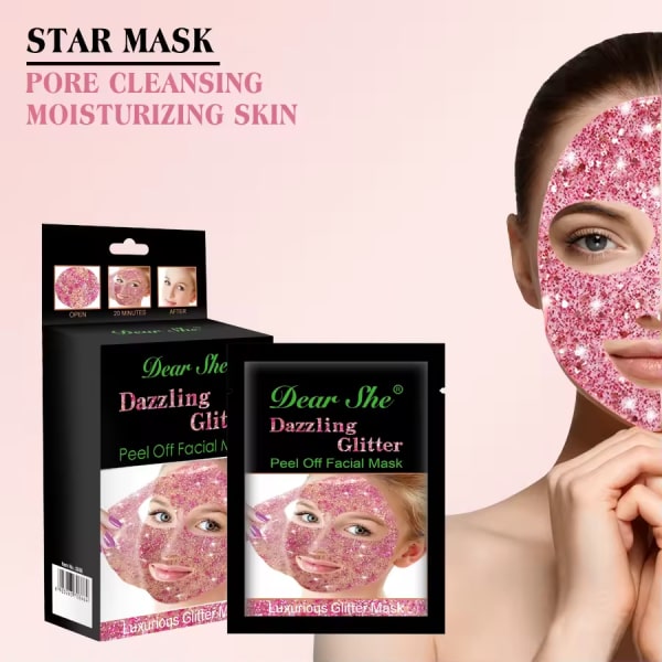 ماسک لایه بردار دیر شی صورتی مدل Dazzling Glitter